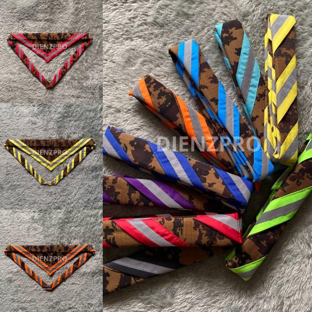 Scraft Loreng Pramuka Menyala / Scrap Pramuka Loreng / Scraft Loreng List Menyala