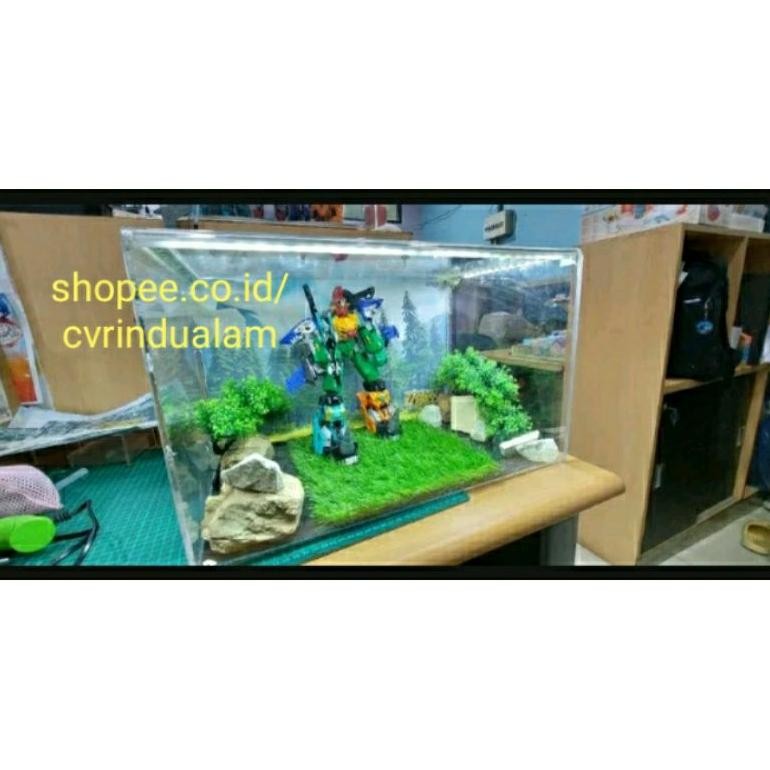 gjk-25 KARPET RUMPUT Sintetis Aquarium 60 x 60 cm Original