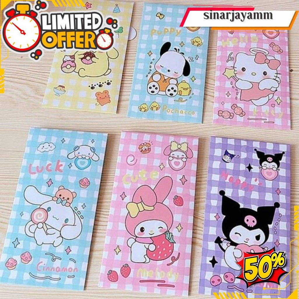 

Isi 5Pc - Amplop Lebaran Sanrio My Melody Kuromi Cinnamorol Unik Tebal - Uang Tidak Dilipat Termurah Banget