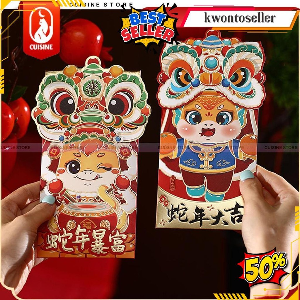 

Angpao Imlek Snake 3D Amplop Wedding Gold Printed Premium Tebal Termurah Banget