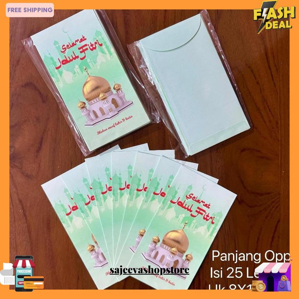 

Amplop Lebaran Panjang Mika Hari Raya Idul Fitri Isi 30 Lembaru Original Produk
