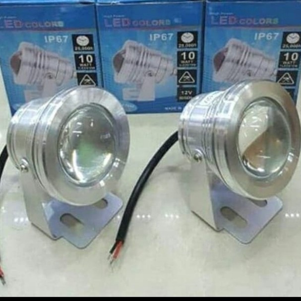 Lampu Kolam / Lampu Sorot Dc Led 10W 10 Watt Putih Kuning 12V