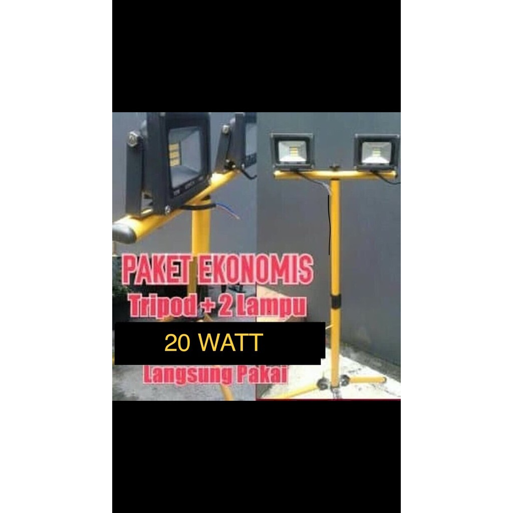Tripod + Lampu Sorot Led 20 Watt / Paket Tripod Lampu Sorot Led 20W