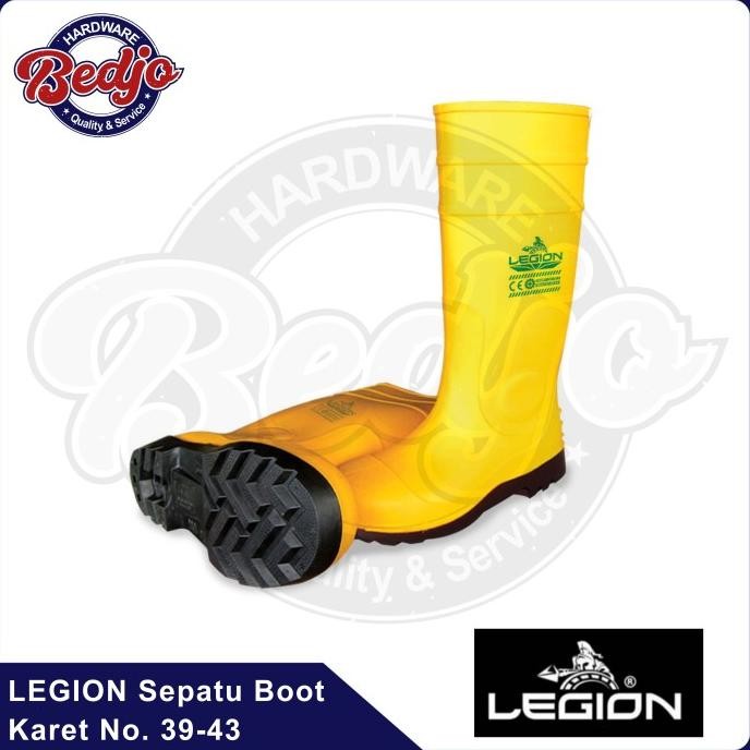 LEGION SEPATU BOOT KUNING - SEPATU SAFETY BOOT RUBBER SAFETY