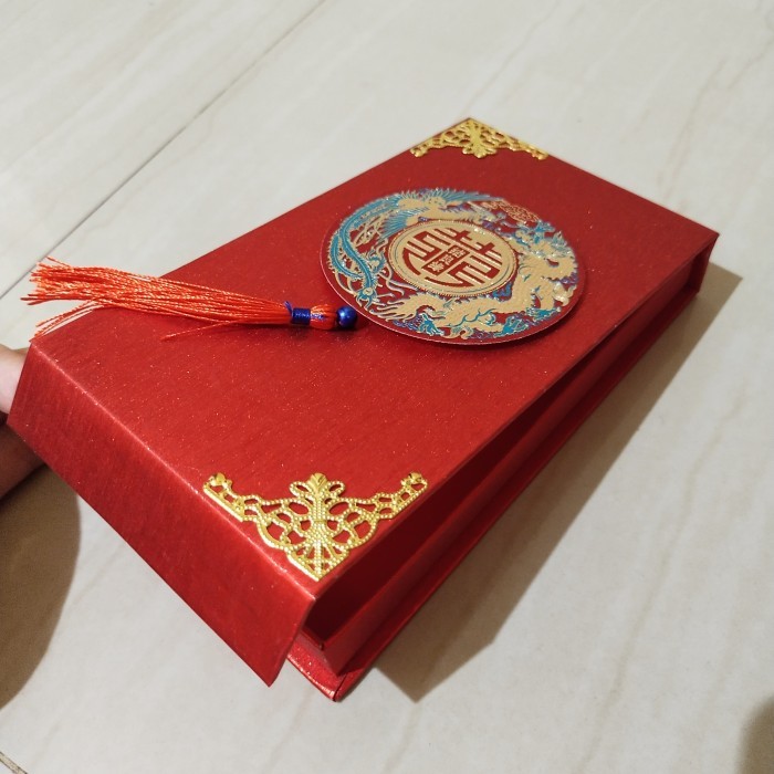 

Red Amplop / Kotak Angpao Mewah Shuang Xi (Double Happiness)