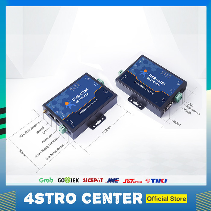 Terbagus Modem Usr-G781 Industrial Converter Rs232 Rs485 To Lte 3G 4G Router