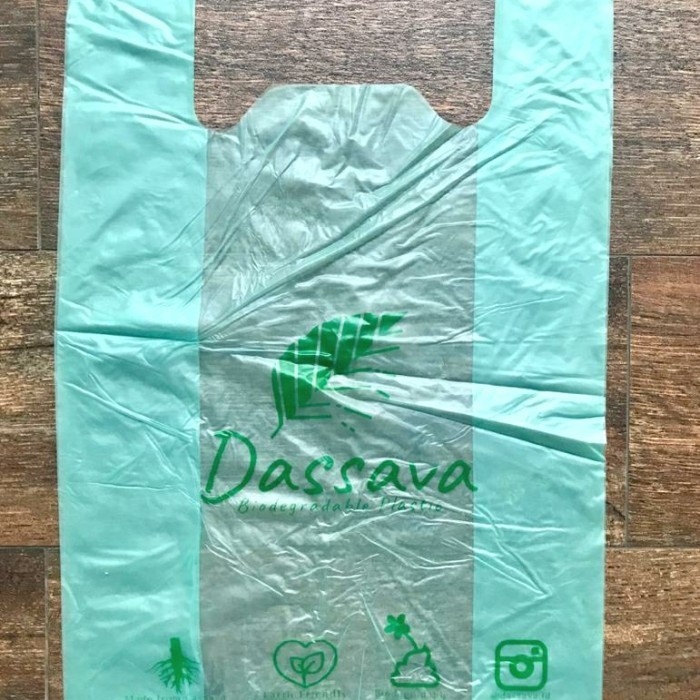 

Kantong Plastik Cassava - Ramah Lingkungan T Shirt Hijau Uk 33X55 Cm