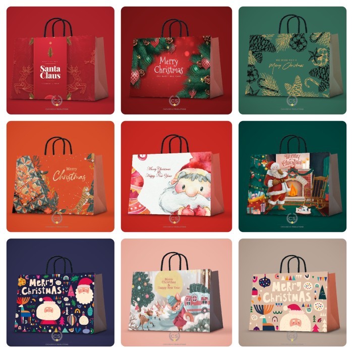 

Paper Bag Christmas Jumbo/Tas Kado/Goodie Bag Kertas/Tas Goofie Bag