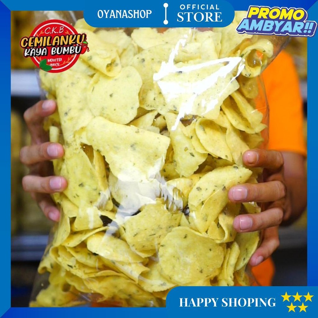 

Cemilanku - 1Kg Kecimpring Singkong Bawang Daun Rasa Asin Gurih, Comring D Best Seller