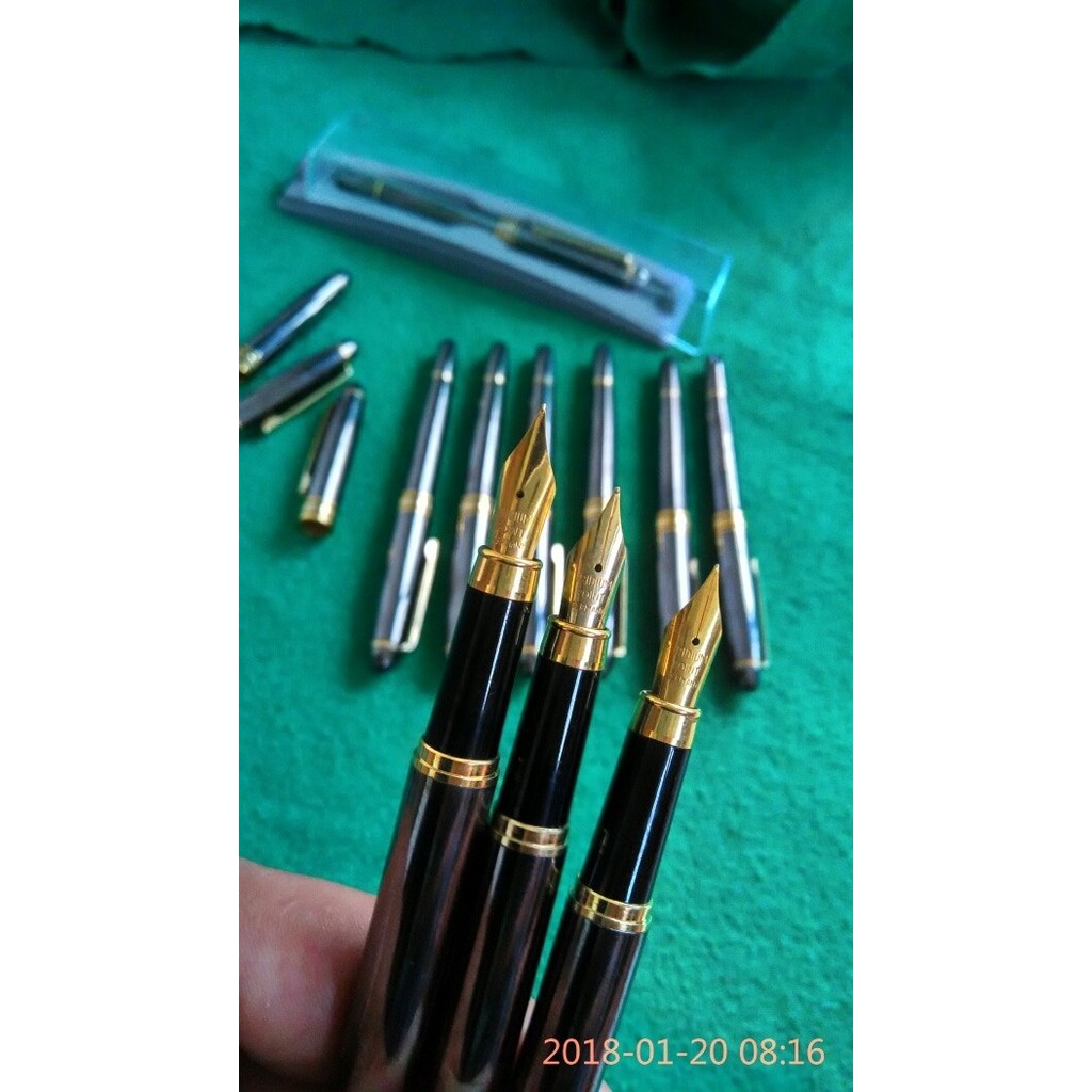 

Fountain Pen Iridium Germany Metalic.Nib Gold.Pen Tinta Isi Mata keciL