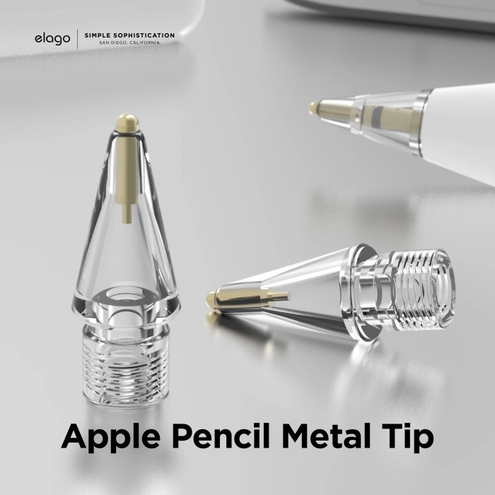 

HOT SALE! Tips Apple Pencil 2 / 1 Elago Metal Replacement Tips Nib Ujung Pensil