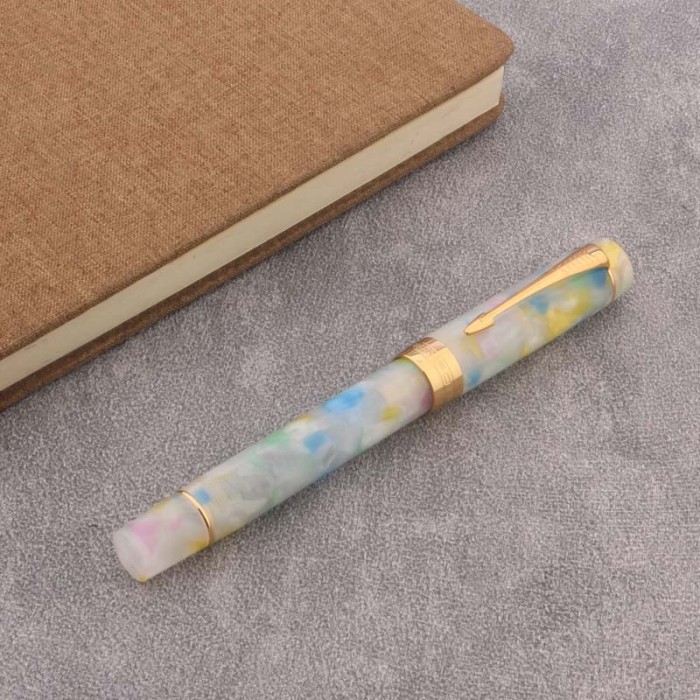 

Luxury Quality JinHao 100 Fountain Pen Acrylic Iridescent EF Fude Nib Ink Pens Office School