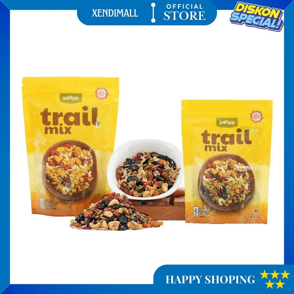 

Trail Mix Safiya 250 Gr Kacang Buah Kering | Snack Camilan Sehat Sereal Makanan Ringan Roasted Dried Fruit Healthy Food D Gratis Ongkir