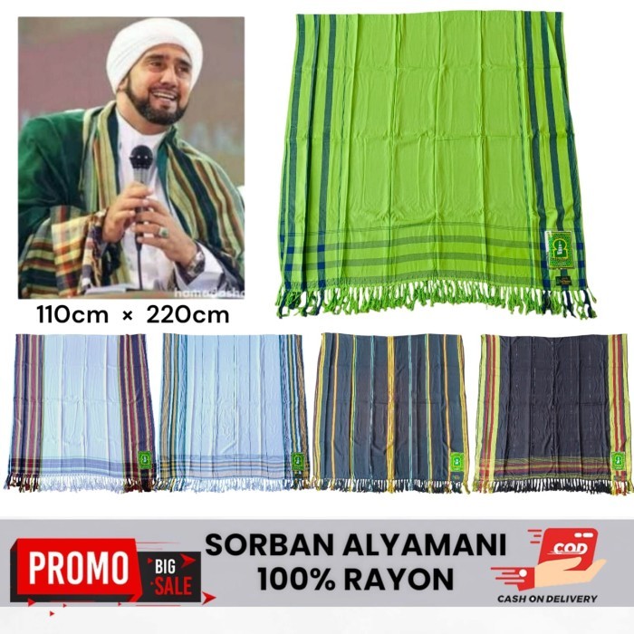Murah Sorban Panjang Rida Alyamani Sorban Motif