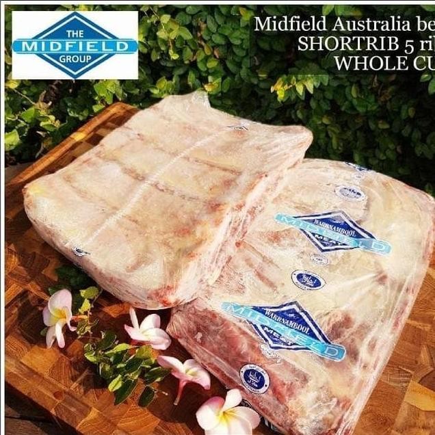 

1.5kg Beef SHORT RIB 4-5 RIBS WHOLE CUT Midfield Australia Daging Frozen Sapi alum