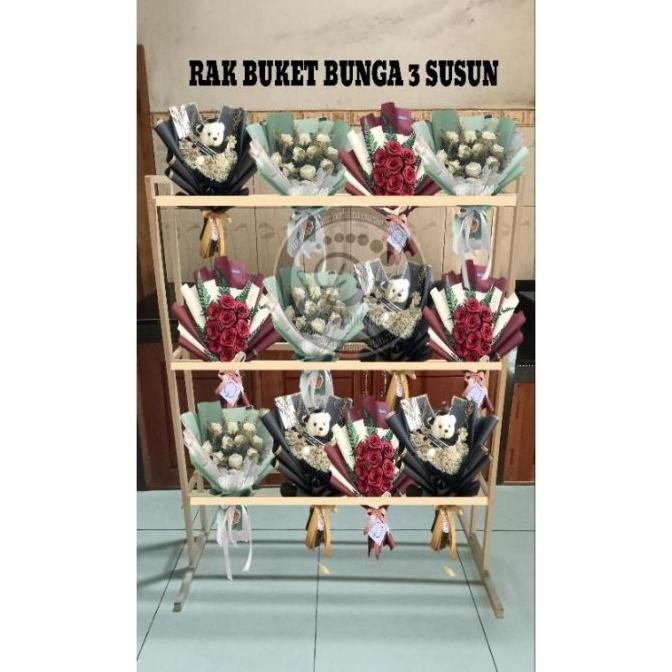 Rak Buket Bunga / Rak Bunga Rak Buket 3 susun TD