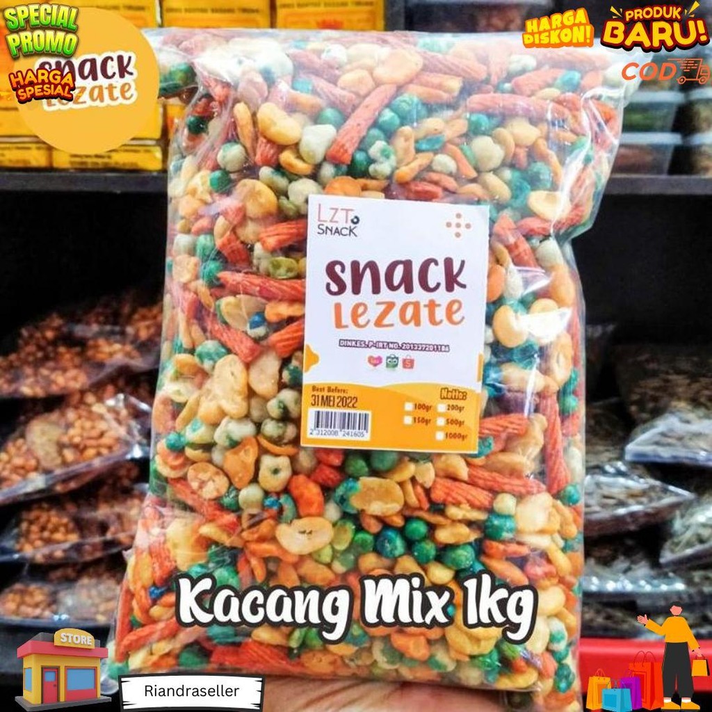 

(Berat 1 Kg) Kacang Campur / Kacang Mix / Kacang Campur Jaipong / Kacang 1 Kg D Gratis Ongkir