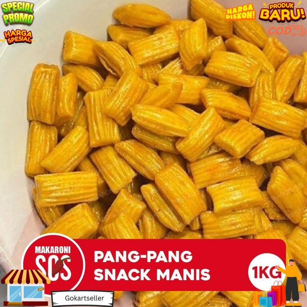

1Kg Pang Pang Snack Jadul 1 Kilogram Snack Pang Pang Viral Rasa Manis D Terlaris