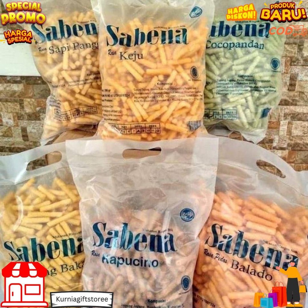 

Sabena Stik 340G / Aneka Rasa Keju Balado Sapi Panggang Jagung Bakar Cemilan Jajanan / Keripik Sabena Stik Balado D Sale