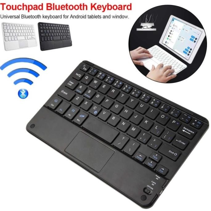 Terlaris Keyboard wireless Bluetooth 8 inch lengkap dengan mouse touchpad size SALE