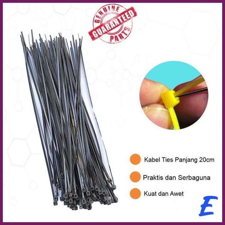 

| ANC | TALI RIPET KABEL TIES 20CM NYLON CABLE TIE 2,5 X 200MM ISI 100PC