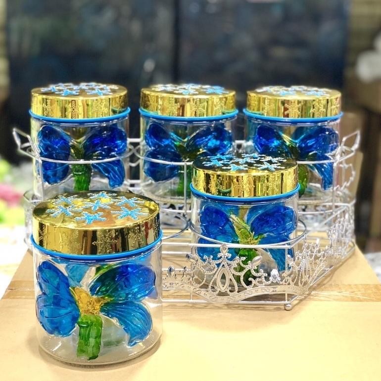 KU09 TOPLES KACA SET ISI 5 pcs + RAK / TOPLES SET / TOPLES LEBARAN Berkualitas