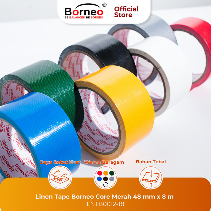 

6 ROLL - Borneo Linen Tape / Cloth Tape CM (48mm x 8m)