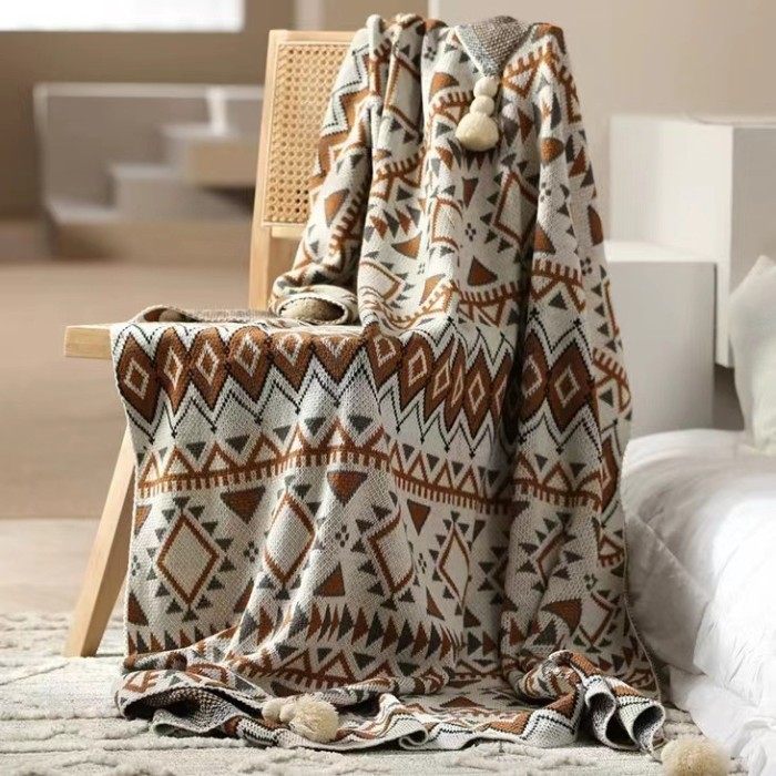 Bohemian Sofa Blanket Selimut Sofa Rajut Throw Blanket