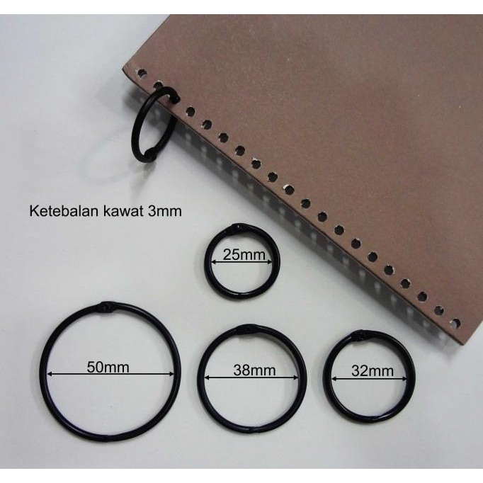 

<<<<<] Ring Binder Buku Loose Leaf Hitam. Black Binder Ring Loose Leaf Book