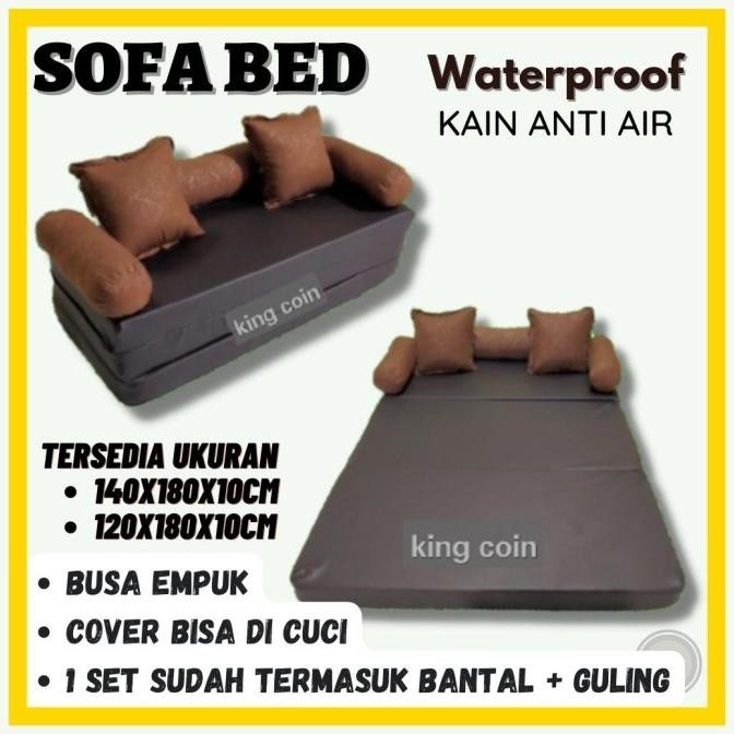 Sofa Bed Lipat Cover Anti Air Waterproof Kasur Lipat Busa Tahan Lama