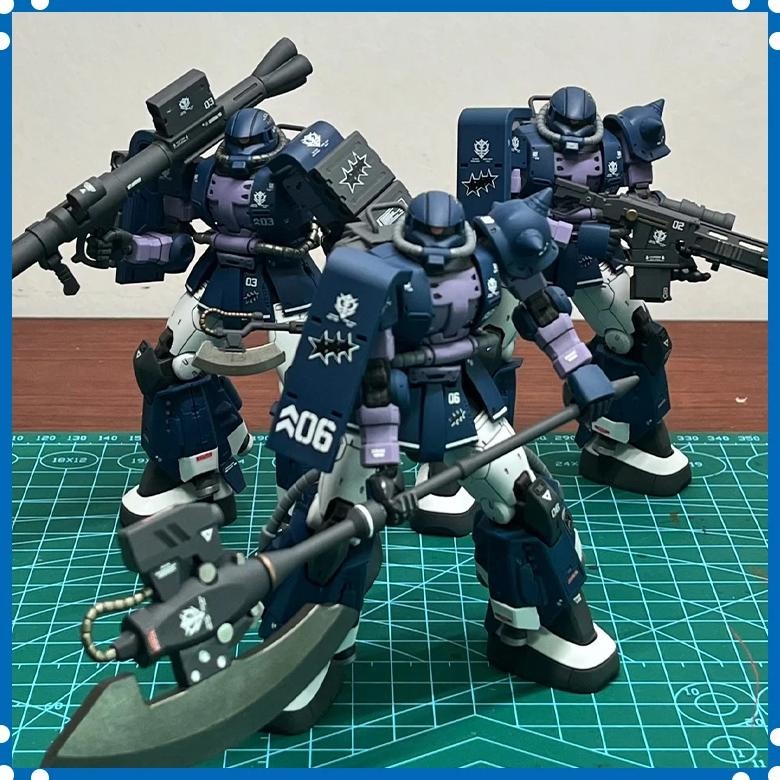 Gaogao Hg 1/144 Zaku Ms-06R-1A Assembly Model Action Model Kit 005 003 Zaku Ii High Sniper Rifle Axe