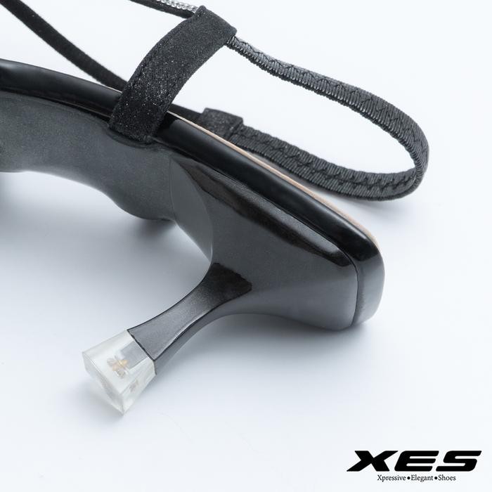 Heels Xes Khesya-556 / Sepatu Heels Pesta Wanita Black Sandal Sendal / Heels Natal