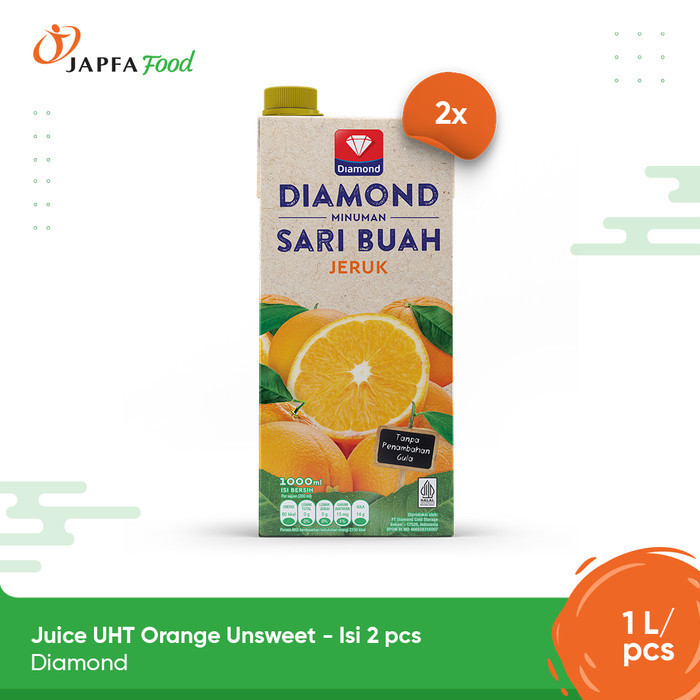 

Diamond Juice UHT Orange Unsweet 1L - Isi 2 pcs
