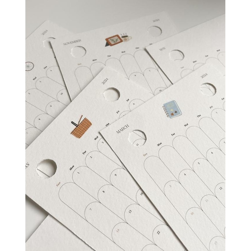 

PROMO / Wooden Desk Calendar / Kalendar meja Non COD
