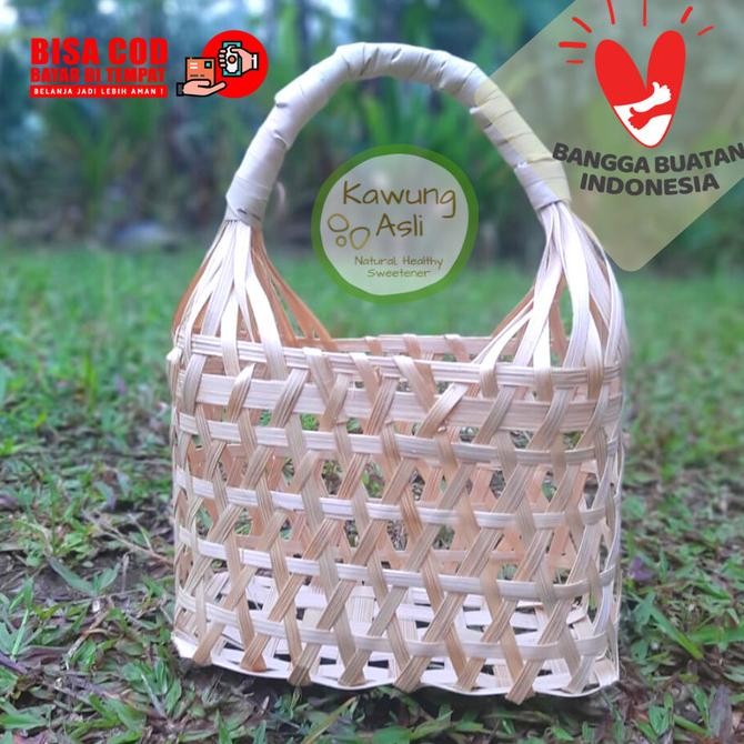 *:*:*:*:*] Tas Jinjing Anyaman Bambu Keranjang Hampers Botol Kantong Buah