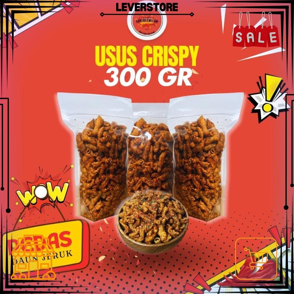 

Keripik Usus Ayam Crispy Pedas Daun Jeruk 300Gr D Gratis Ongkir