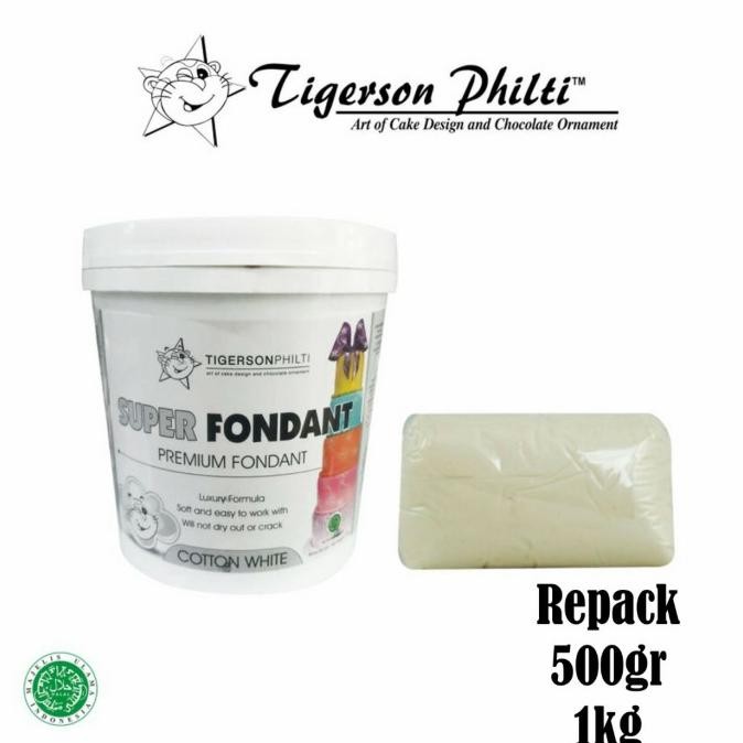 

Ready oke] Superfondant Putih Repack 500gr