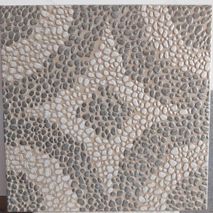 KERAMIK LANTAI GARASI 40X40 KASAR MOTIF BATU TIMBUL BATU SIKAT GOL