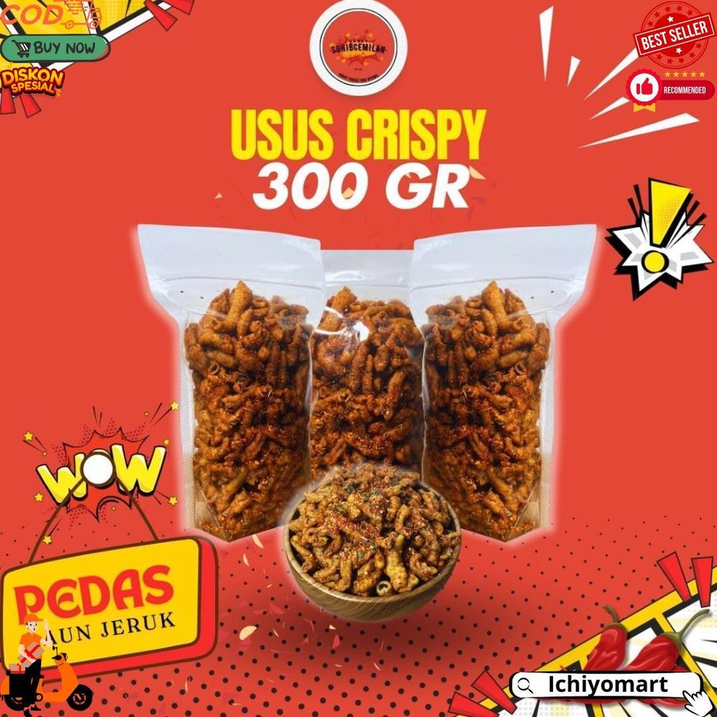 

Keripik Usus Ayam Crispy Pedas Daun Jeruk 300Gr D Cod