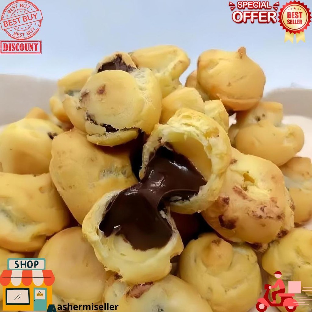 

Cod Soes Strawberry/Coklat/ 500G/1Kg / Mix Rasa/Halal Kue Sus Kering Isi Soes Coklat Lumer 1 Kgr Enak Murah Cemilan Keluarga, Cocok Untuk Dewasa Dan Anak-Anak Chocolate Food Makanan Snack Manis D Best Seller