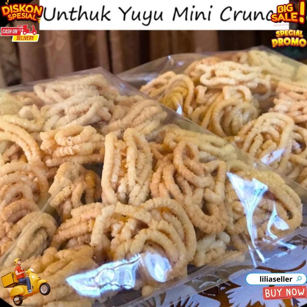 

Kue Unthuk Yuyu/Cacing.Makanan Ringan/Snack/Cemilan 1 Kg D Best Seller