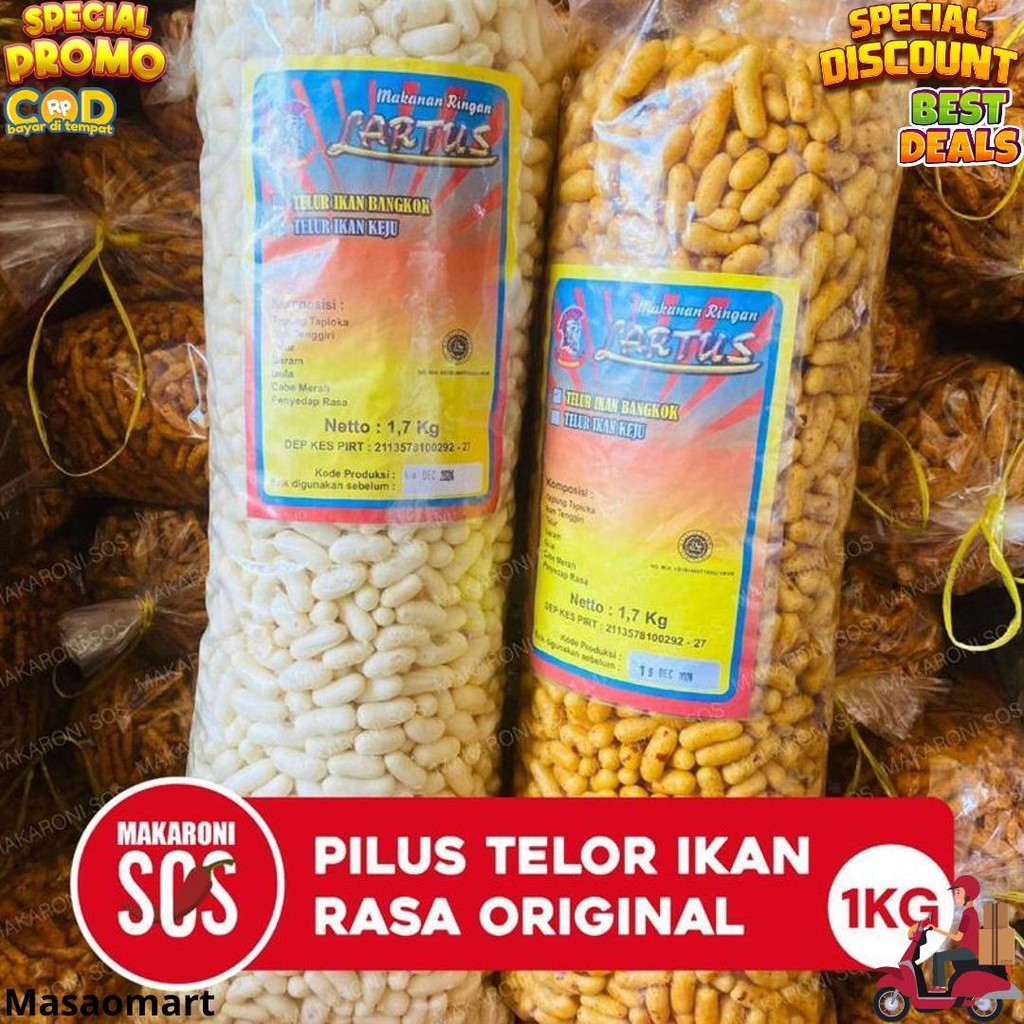 

Pilus Ikan 1Kg Telor Ikan Rasa Rujak Original Keju Snack Renyah Premium Snack Viral Pedas D Terlaris