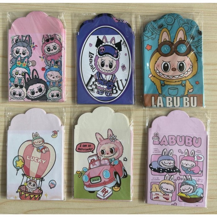 

New! PAKET 100 PCS AMPLOP LEBARAN IDUL FITRI MEDIUM 7X10CM MOTIF LABUBU VIRAL 2025 Lebaran