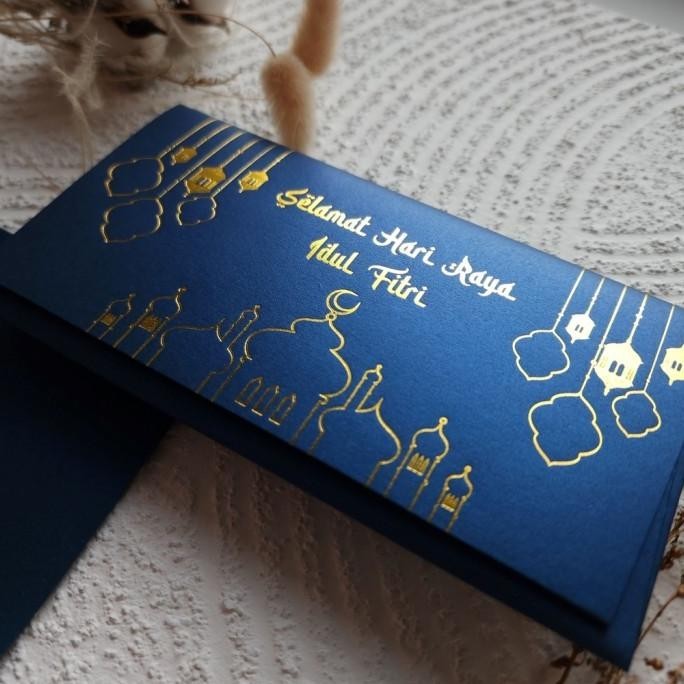 

New! Angpau Lebaran Horizontal Jumbo / Amplop Uang Idul Fitri Besar New - Navy Blue Lebaran