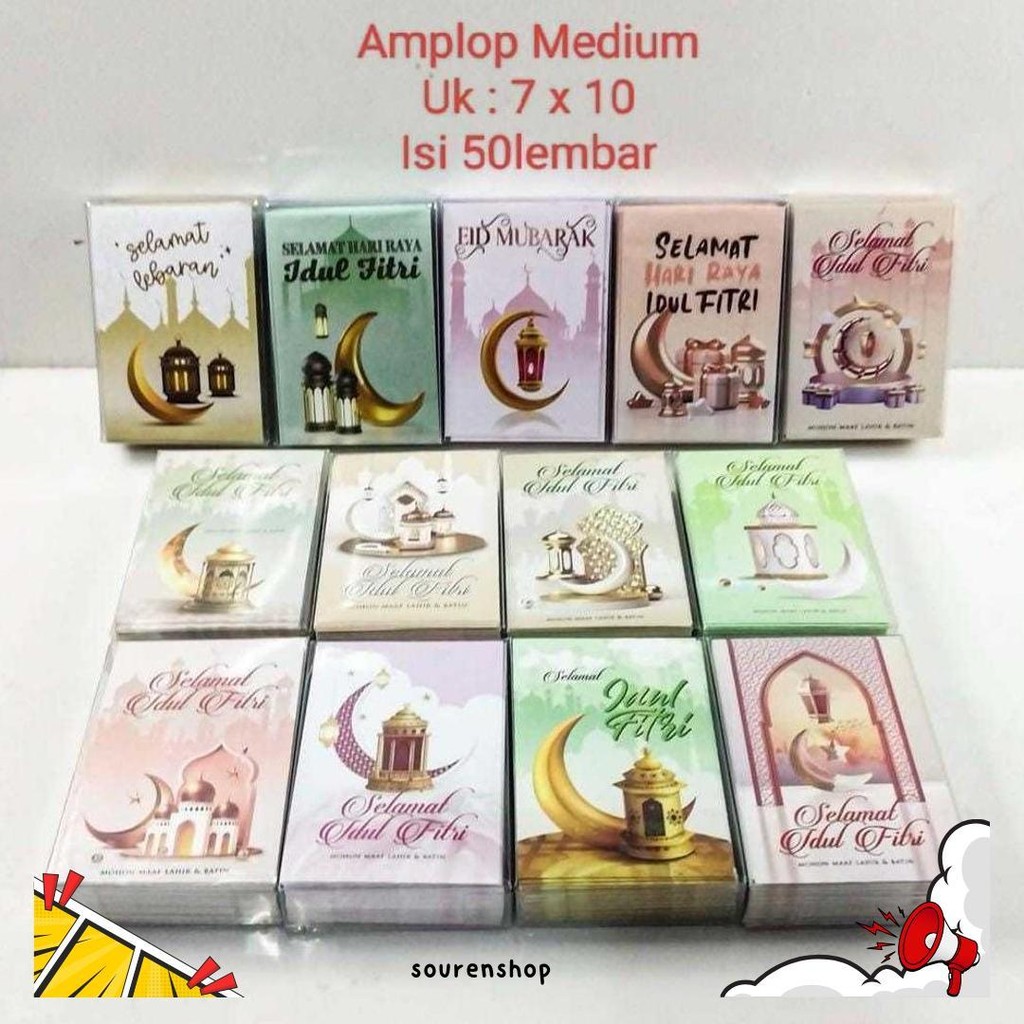 

Amplop Lebaran Hari Raya / Amplop Idul Fitri Mika Isi 50 Lembar Murah Diskon