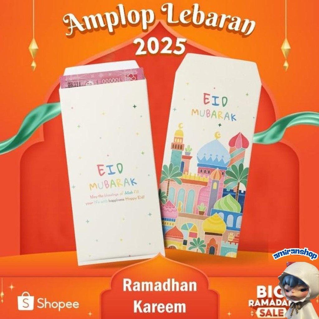 

20 Pcs Amplop Thr Lebaran Panjang/Amplop Lebaran Hari Raya Idul Fitri Aesthetic/Angpao Panjang Murah 2025 Sale