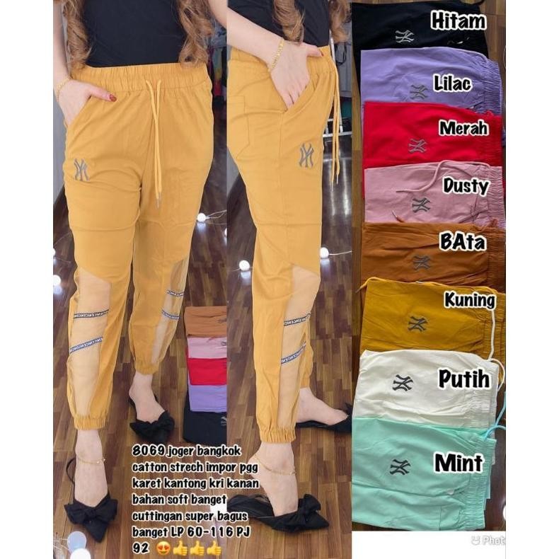Joger Viral  8069 Celana Joer Bangkok Katun Stretch Import Mix Tile