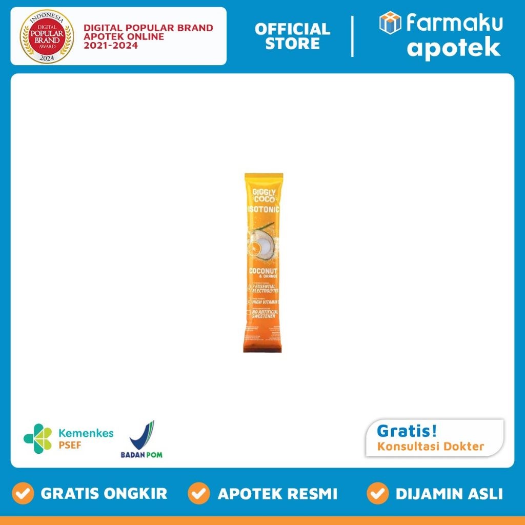 

Giggly Coco Isotonic Coconut & Orange Powder Sachet 11 gr - ASB