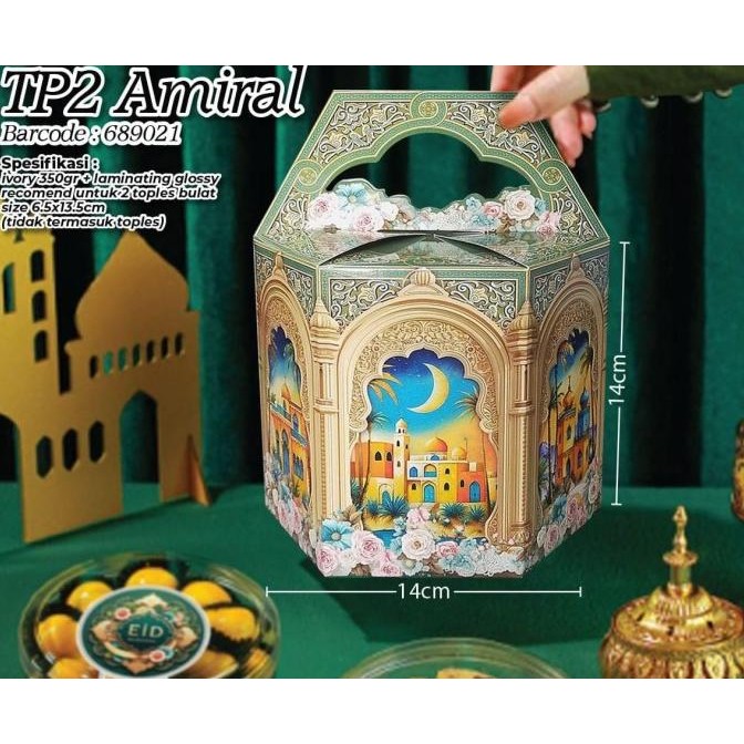 

%$%$%$%$] BOX TOPLES LEBARAN TP2 AMIRAL D14X14CM Dus Lebaran Idul Fitri Ramadhan