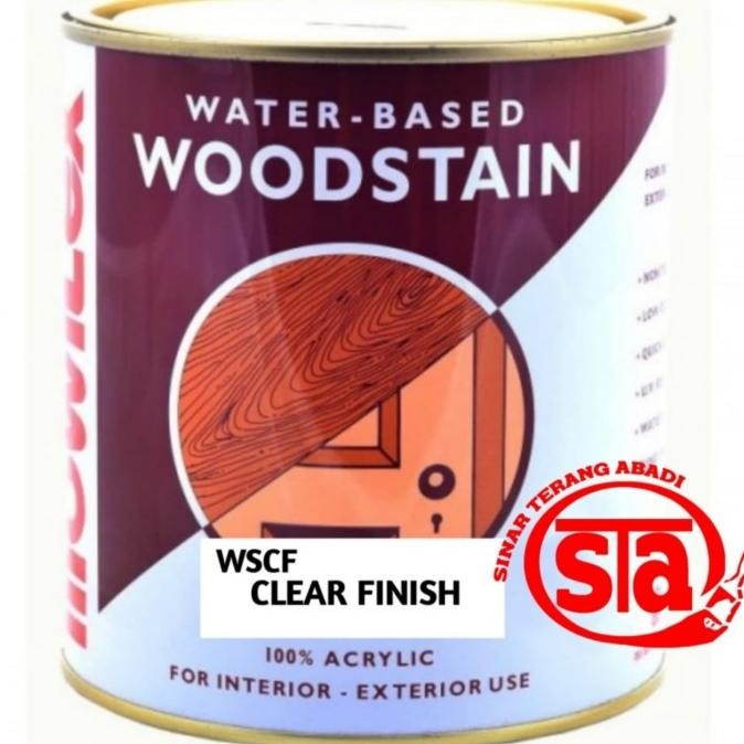 Mowilex water based woodstain (pelitur kayu mowilex) WSCF clear finish